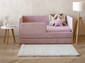 Диван-кровать Happy (розовый) в Станционно-Ояшинском - stancionno-oyashinskij.mebel-nsk.ru | фото