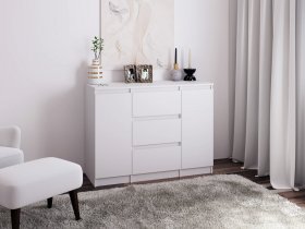 Комод Км011 (белый) в Станционно-Ояшинском - stancionno-oyashinskij.mebel-nsk.ru | фото
