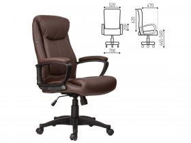 Кресло офисное BRABIX Enter EX-511, коричневое в Станционно-Ояшинском - stancionno-oyashinskij.mebel-nsk.ru | фото