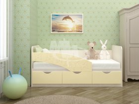 Кровать детская Бабочки 1,6 м в Станционно-Ояшинском - stancionno-oyashinskij.mebel-nsk.ru | фото