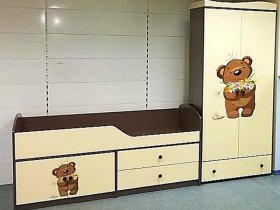 Кровать детская Мишутка-2 в Станционно-Ояшинском - stancionno-oyashinskij.mebel-nsk.ru | фото
