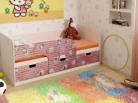 Кровать детская с ящиками 1,86 Минима Hello Kitty в Станционно-Ояшинском - stancionno-oyashinskij.mebel-nsk.ru | фото