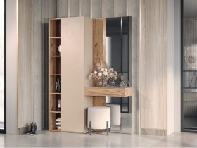Прихожая Ева (кашемир/дуб вотан) в Станционно-Ояшинском - stancionno-oyashinskij.mebel-nsk.ru | фото