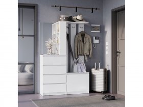 Прихожая Симпл ПР-04 (белый) в Станционно-Ояшинском - stancionno-oyashinskij.mebel-nsk.ru | фото