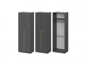 Шкаф ШК-75 Эккервуд (графит) в Станционно-Ояшинском - stancionno-oyashinskij.mebel-nsk.ru | фото