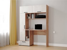 Стол письменный «Квартет-11» (дуб крафт табачный/дуб крафт белый) в Станционно-Ояшинском - stancionno-oyashinskij.mebel-nsk.ru | фото